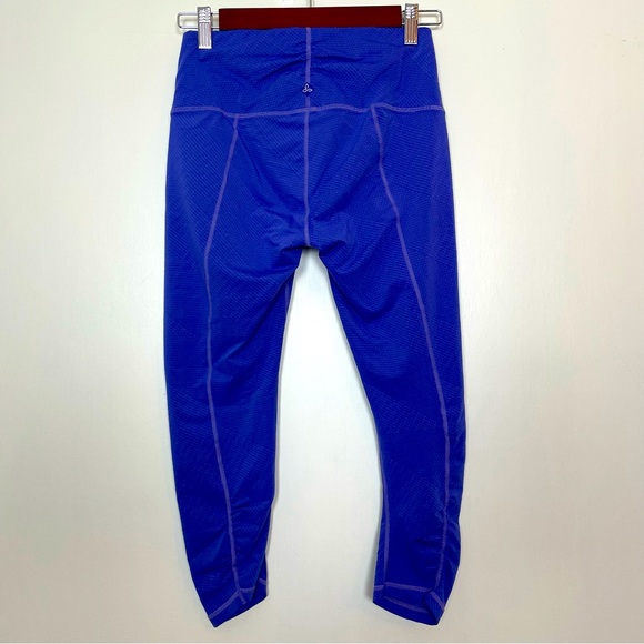 Prana Women’s Cropped Purple Stretch Leggings Small Fitness Gym Athleisure Yoga - Picture 3 of 9